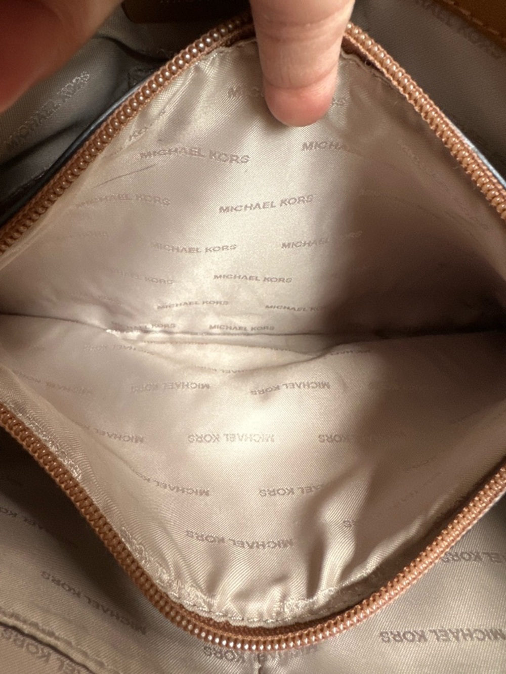 Michael Kors Jet Set Logo Chain Shoulder Bag Brown Coated Canvas Good Condition - Picture 15 of 15